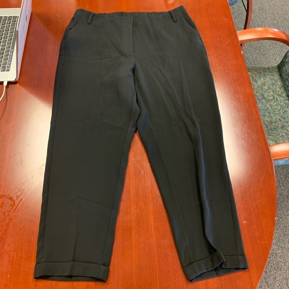 J. Jill Black Elastic Back Cuffed Dress Pants sz 14